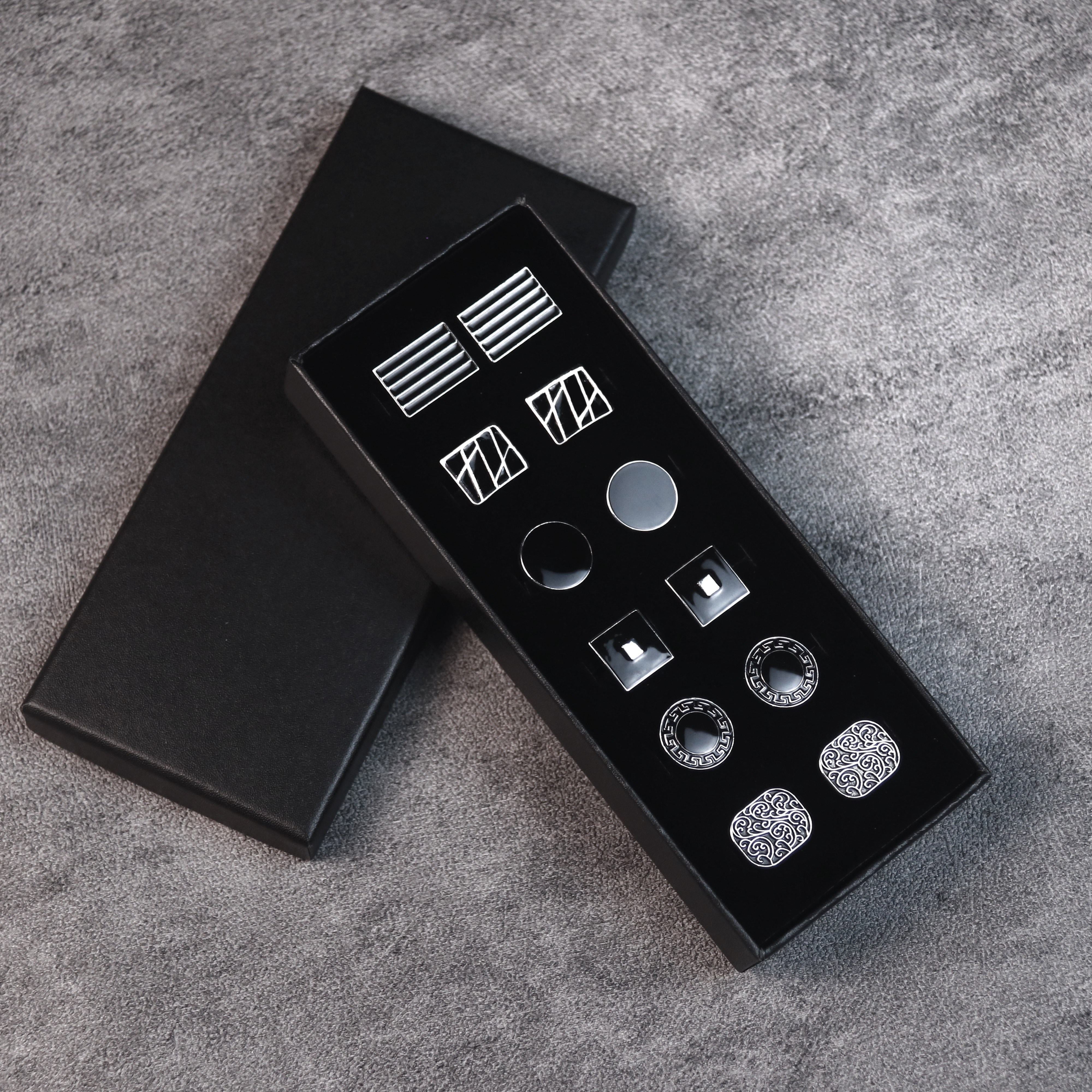 High-End Sleeve Button Set 6 Pairs 4 Pairs Men'S