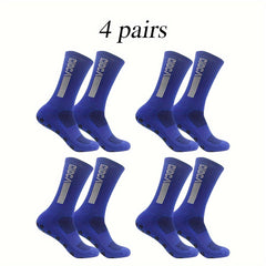 Anti Slip Football Socks With Grip Pads Breathable Sweat-absorbing