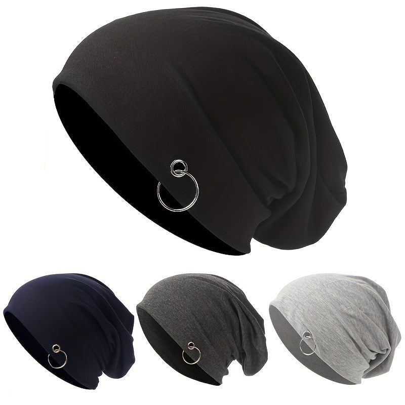 Hip hop Hat Thin Knitted Hat Solid Beanie Cap
