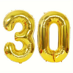 2pcs Golden Number Balloons 40 inch for Party Check Photo Anniversary