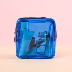 Clear PVC Waterproof Lipstick Bag Travel Portable Roomy Zipper Pouch Makeup Bag
