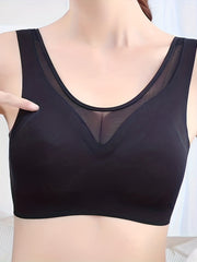Breathable Mesh Wireless Bra Full Coverage
