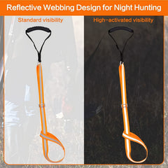 Adjustable Deer Drag Strap w/ Reflective Stripe & Strong Handle