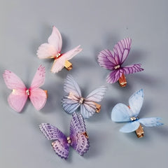 6-Piece Butterfly Hair Clip Set for Girls' Hair Styles