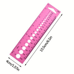 Crochet Knitting Ruler Sweater Needle Gauge ABS Plastic Rulers