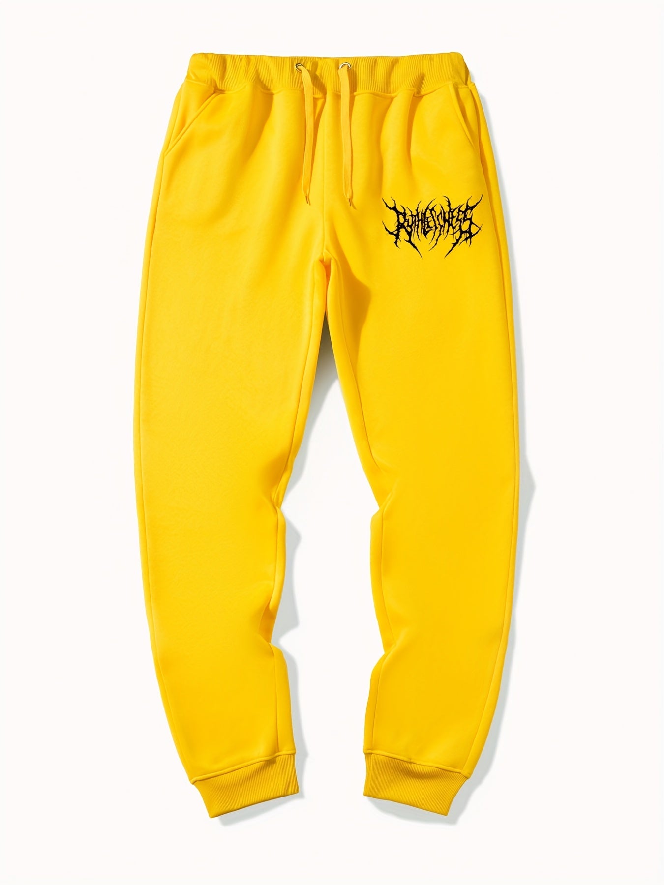 Men's Letter Print Drawstring Joggers Sweatpants