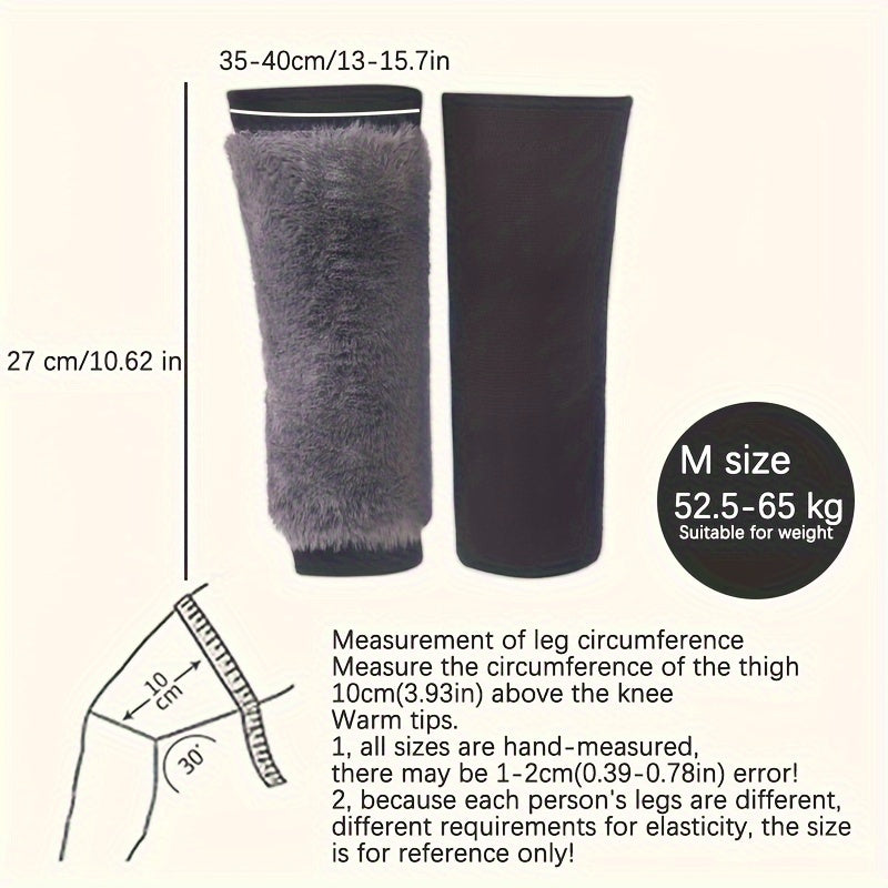 Outdoor Winter Rabbit Fur Warm Knee Pads - Prevent Cold Legs