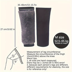 Outdoor Winter Rabbit Fur Warm Knee Pads - Prevent Cold Legs