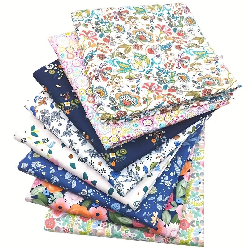 8pcs Multicolor Polka Dot Cotton Fabric Patchwork DIY Crafting