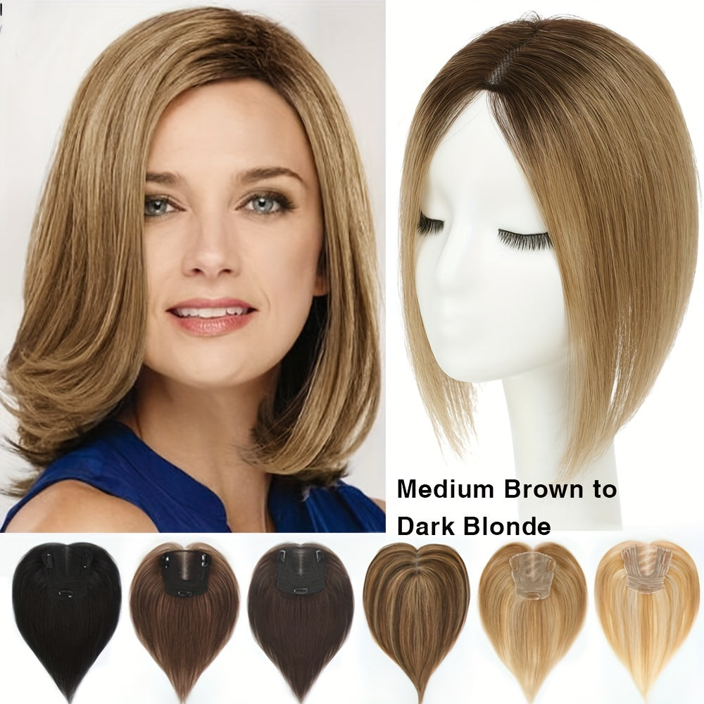 Human Hair Toppers for Women - Real Human Hair Toppers for Thinning Hair