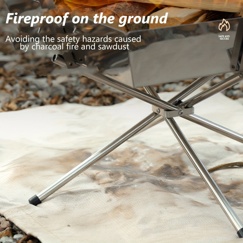 Outdoor Fire Mat for Grill Deck High Temp Flame Retardant Blanket for BBQ