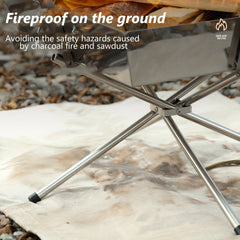 Outdoor Fire Mat for Grill Deck High Temp Flame Retardant Blanket for BBQ