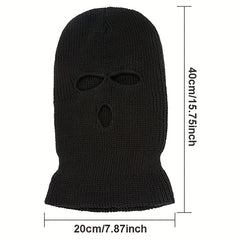 Men's Balaclava Hat Unisex Winter Warm Ski Mask 3 Hole Windproof
