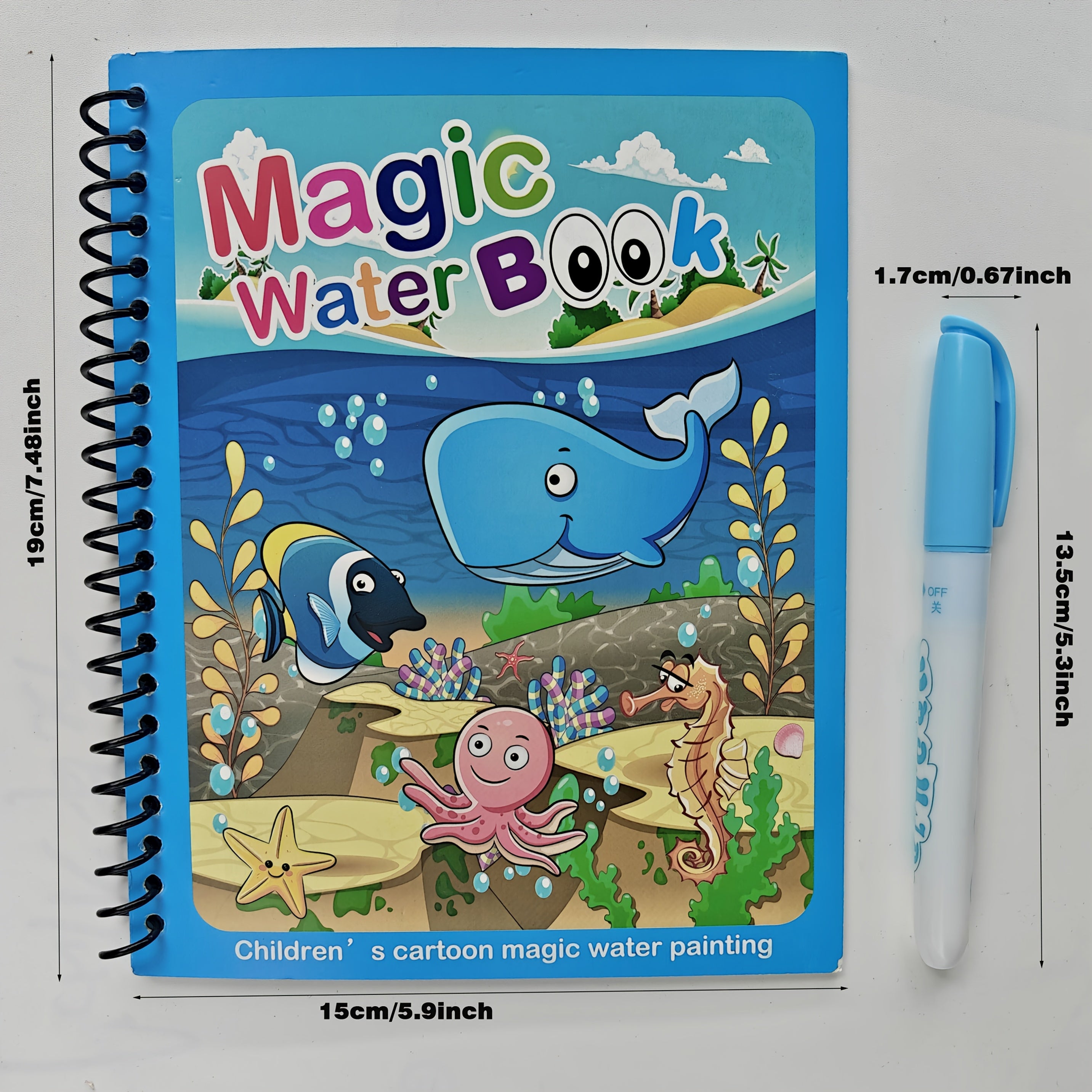 Reusable Watercolor Magic Book for Kids Ages 3+