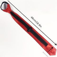 Men's Solid Necktie Pre-tied Wedding Party Necktie