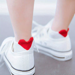 Kids' Cotton Boat Socks Love Shape Baby Short Socks