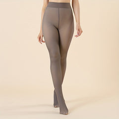 Plush Lined Tights High Waist Thermal Leggings Women Stockings