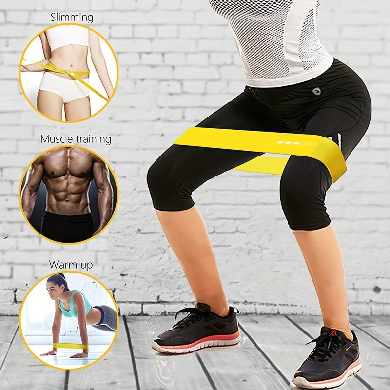5pcs Fitness Elastic Resistance Bands Set - 5 Levels Yoga Tension Stretch Bands