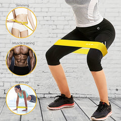 5pcs Fitness Elastic Resistance Bands Set - 5 Levels Yoga Tension Stretch Bands