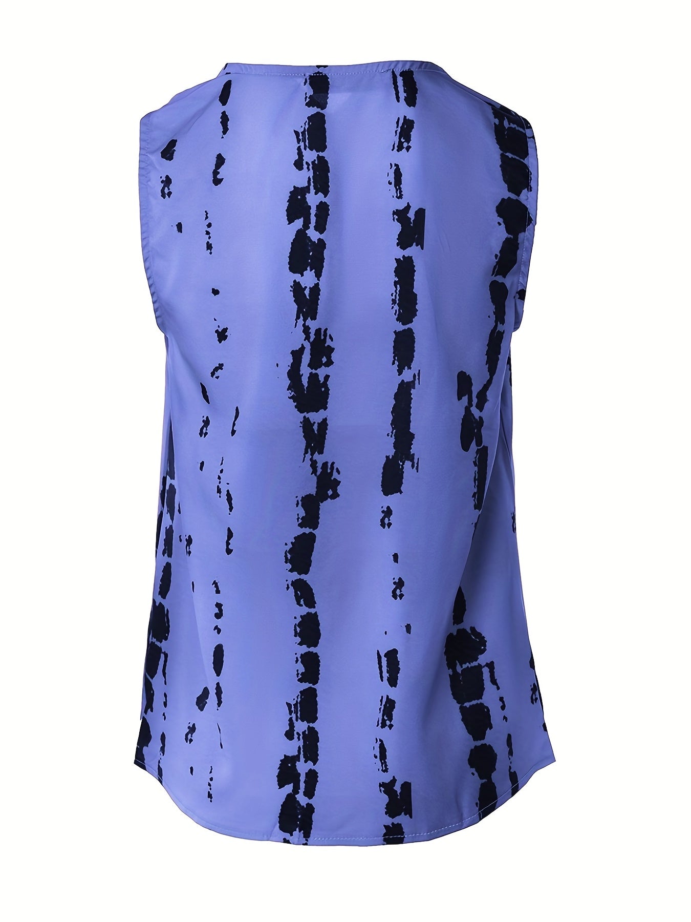 Tie Dye V-Neck Knot Tank Top Sleeveless Casual Summer Women's Clothing
