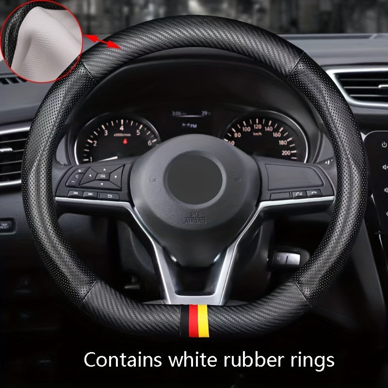Matte Carbon Fiber Grain Steering Wheel Cover