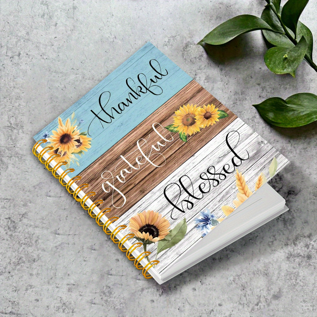 Thankful Sunflower & Bible Verse Notebook 5x8 Writing Journal