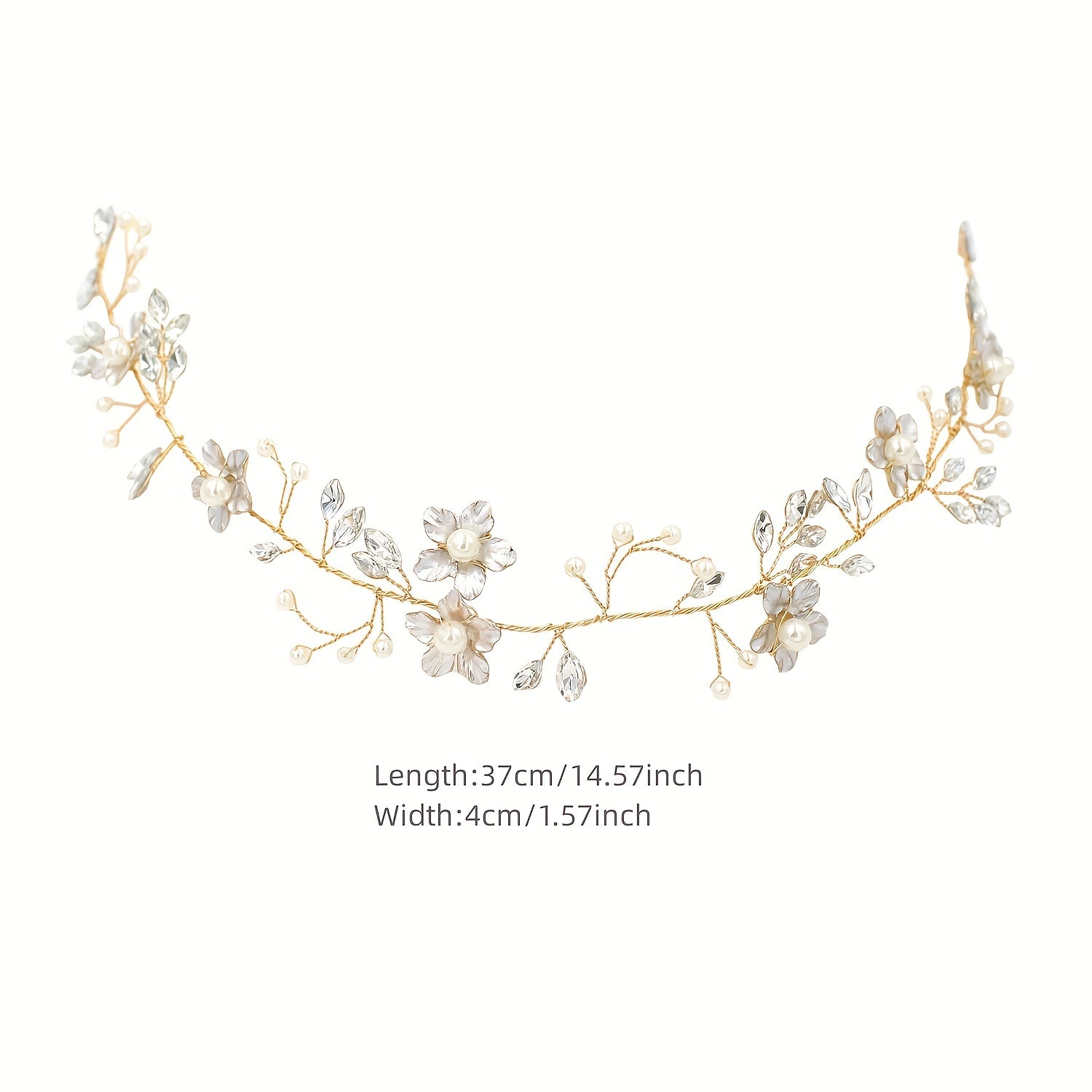 Crystal Faux Pearl Head Piece Head Jewelry Women's Hair Accessories
