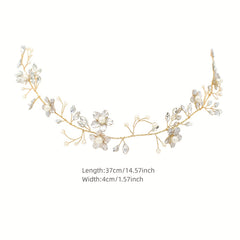 Crystal Faux Pearl Head Piece Head Jewelry Women's Hair Accessories