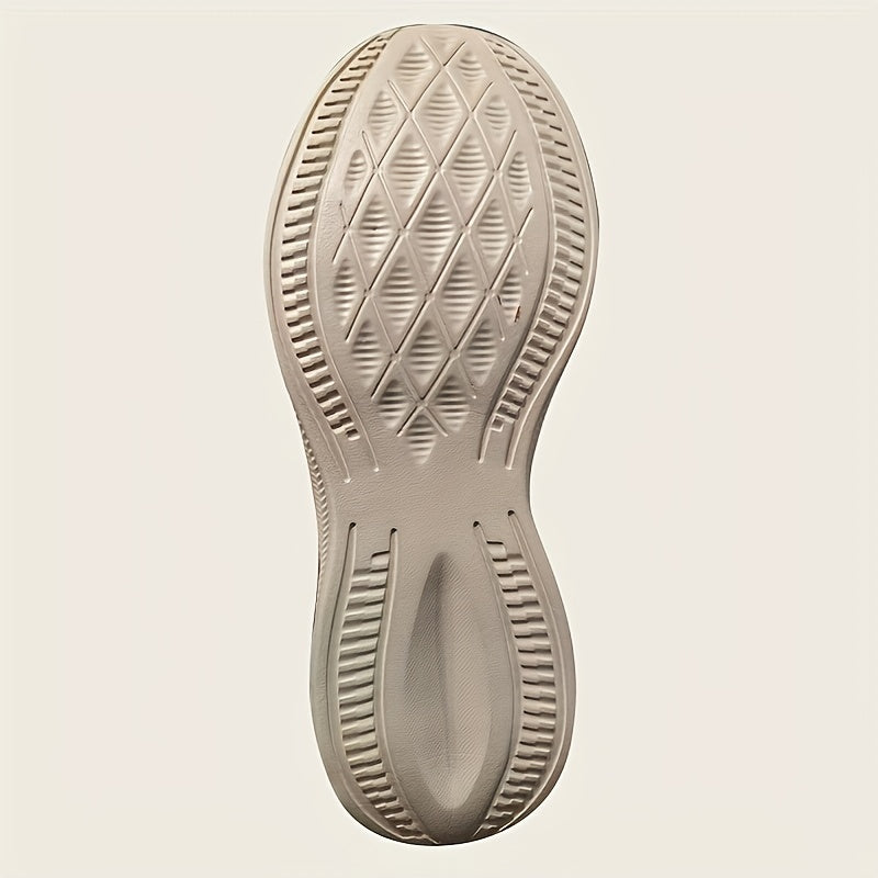 Men's Casual Lace Up Woven Sneakers Comfy Breathable Shock Absorption