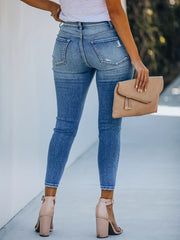 Sexy Ripped High Rise Skinny Jeans