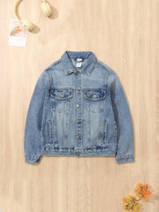 Kid's Comfy Denim Jacket Vintage Style Boy's Coat for Spring Fall
