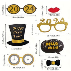 20pcs Party Photo Props Year Funny Decoration Glasses Decor