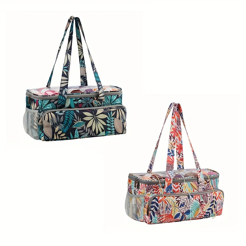 Craft Box Bag Yarn Storage Portable Bag with Pockets