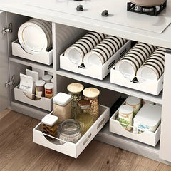 Kitchen Dish Rack Pull-out Type Bowl Plate Divider Storage