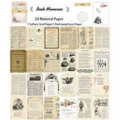 26 Sheets Scrapbooking Paper with Lace Cutout 16.99x11.99 cm