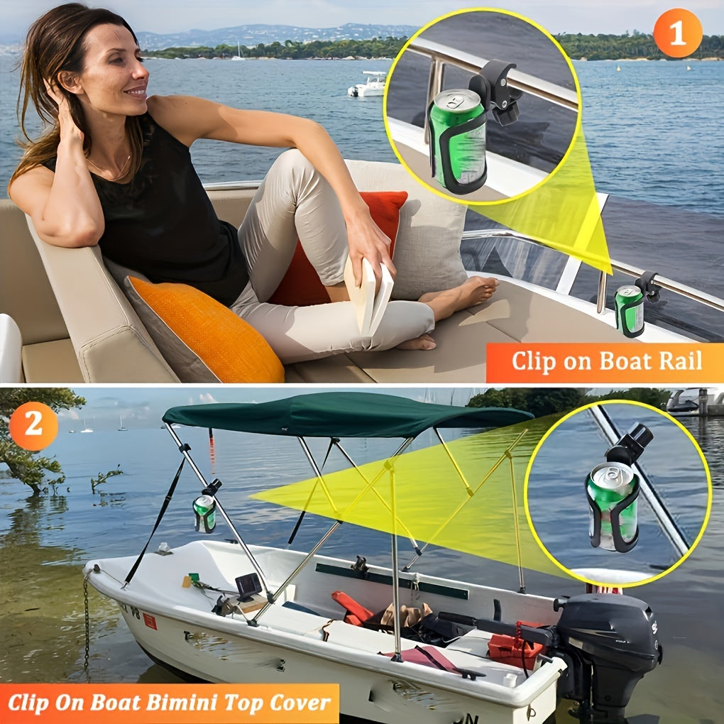 Marine Boat Rail Cup Holder No Drilling Install Pontoon Boat Drink Holder