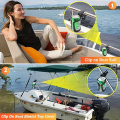 Marine Boat Rail Cup Holder No Drilling Install Pontoon Boat Drink Holder