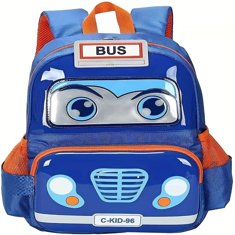 Kids Cartoon Bus Backpack Casual School Bag Travel Bag