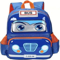 Kids Cartoon Bus Backpack Casual School Bag Travel Bag