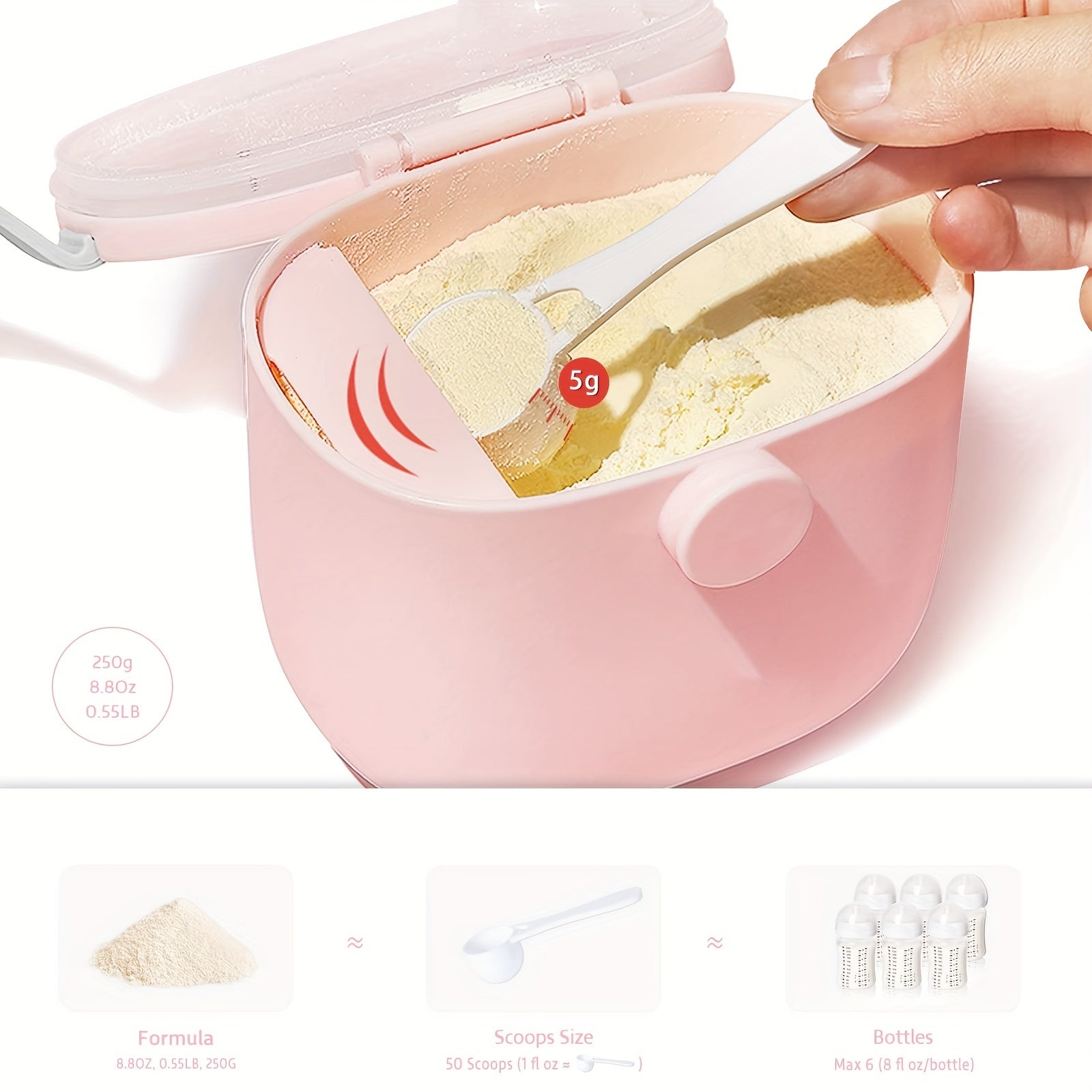 Portable Milk Powder Dispenser Container with Spoon