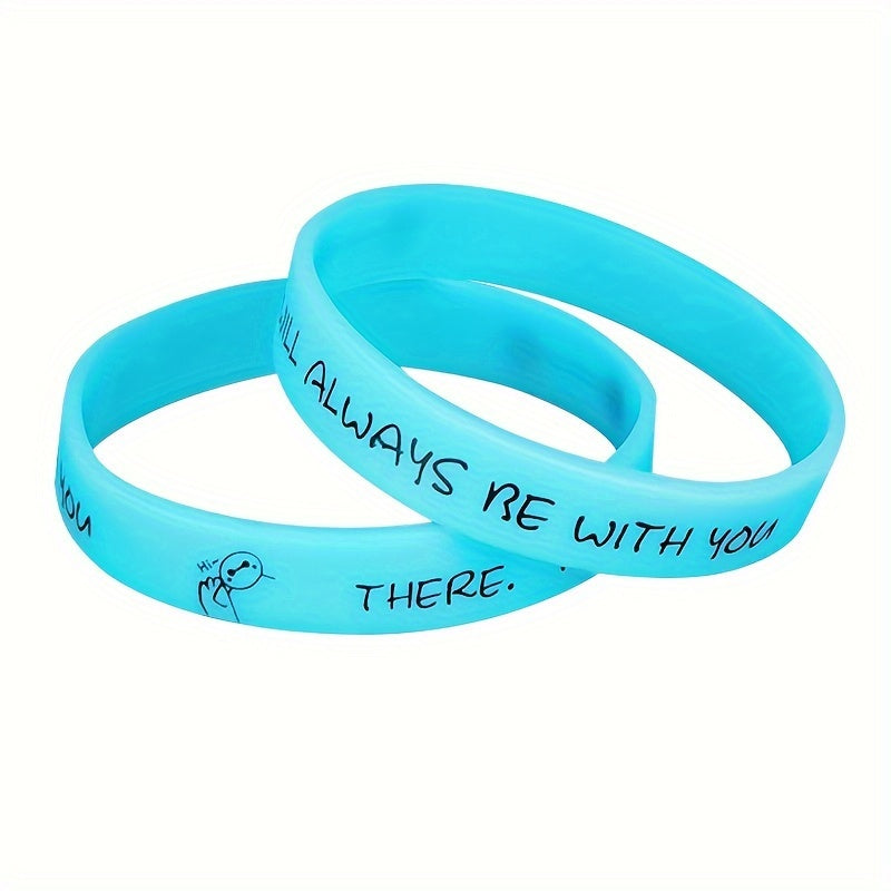3pcs Glow In Dark Silicone Bracelet Always With You Luminous Couple Wrist Band