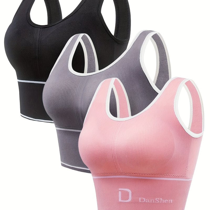 Wirefree Yoga Bra Full Coverage Sports Bra