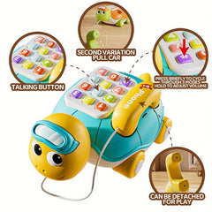 Cartoon Phone Toy with Piano Music and Lights for Babies