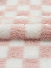 Checkered Print Flannel Warm Home Wear Pants