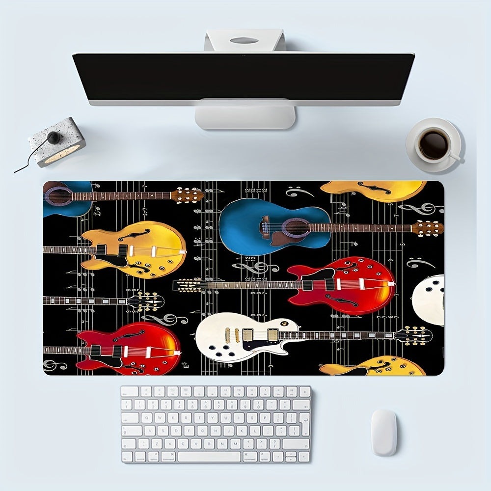 Guitar Pattern Mouse Pad Keyboard Mat Anti Slip Office Desk Accessories