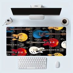 Guitar Pattern Mouse Pad Keyboard Mat Anti Slip Office Desk Accessories