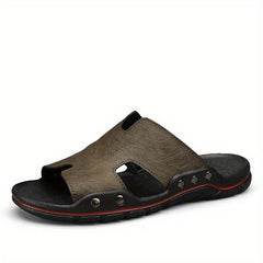 Men's Open Toe Slip On Sandals Anti-Skid Casual Beach Sandals