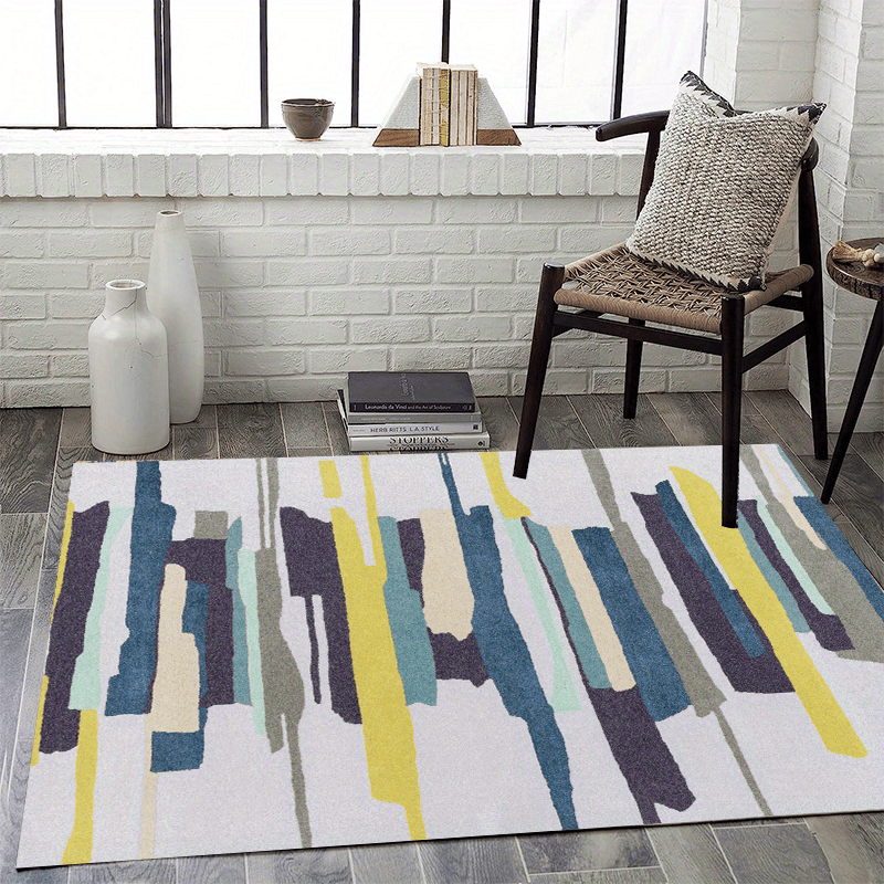 Fluffy Faux Wool Area Rug Modern Contemporary Carpet Non-slip Soft Comfortable