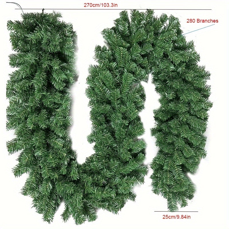 Christmas Encrypted PVC Green Vine For Window Decoration