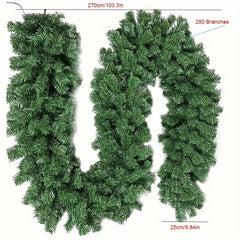 Christmas Encrypted PVC Green Vine For Window Decoration
